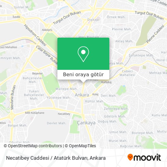 Necatibey Caddesi / Atatürk Bulvarı harita