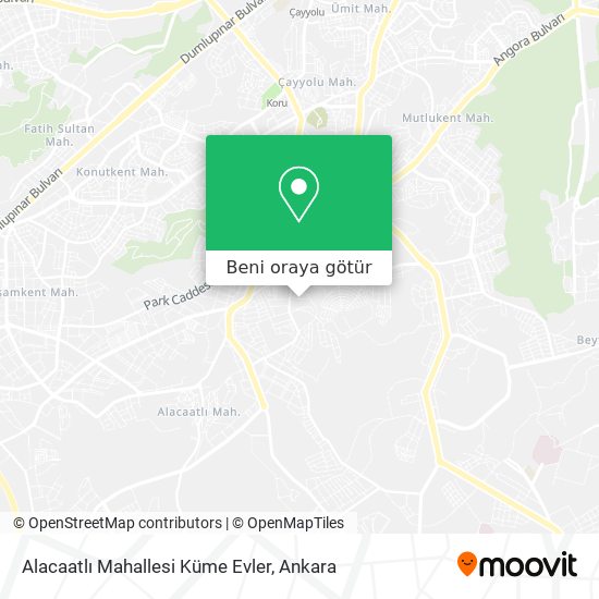 Alacaatlı Mahallesi Küme Evler harita