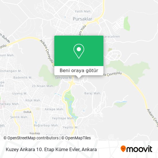 Kuzey Ankara 10. Etap Küme Evler harita