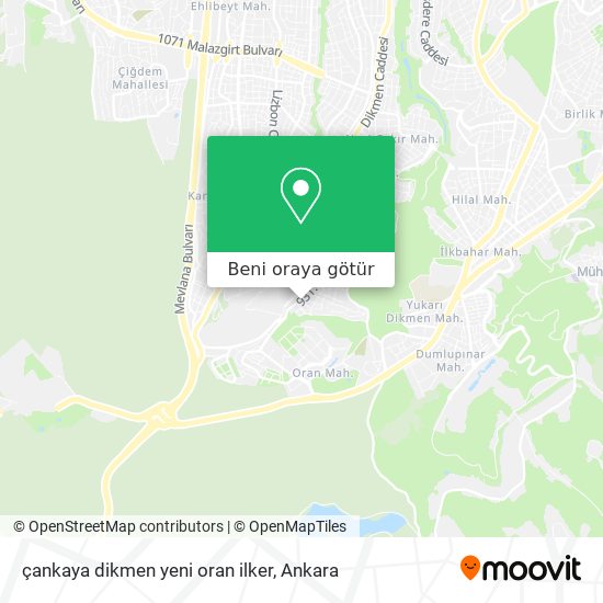 çankaya dikmen yeni oran ilker harita