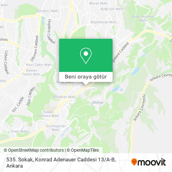 535. Sokak, Konrad Adenauer Caddesi 13 / A-B harita