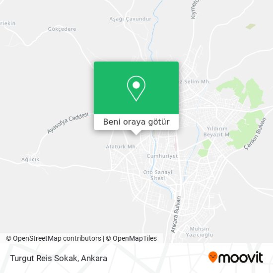 Turgut Reis Sokak harita