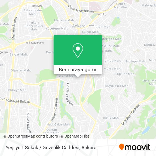 Yeşilyurt Sokak / Güvenlik Caddesi harita