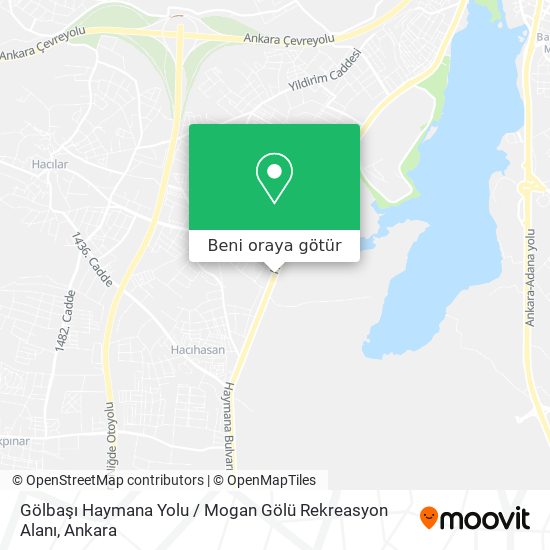 Gölbaşı Haymana Yolu / Mogan Gölü Rekreasyon Alanı harita