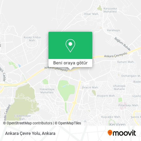 Ankara Çevre Yolu harita