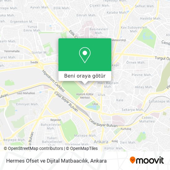 Hermes Ofset ve Dijital Matbaacılık harita