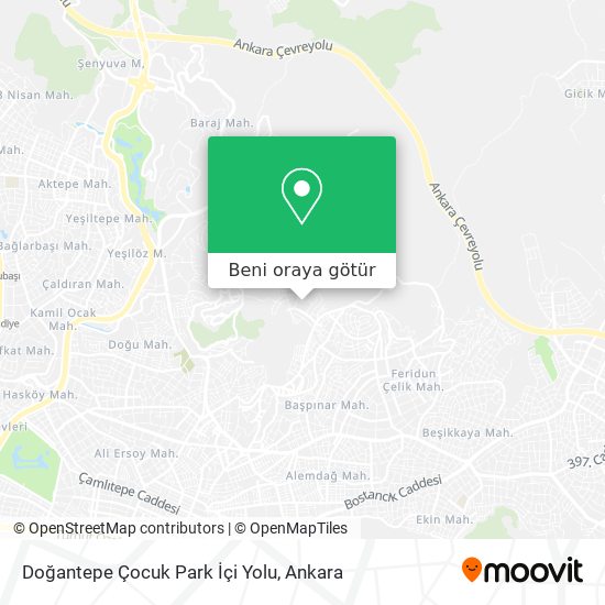 Doğantepe Çocuk Park İçi Yolu harita