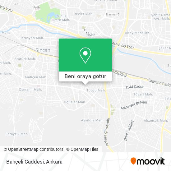 Bahçeli Caddesi harita