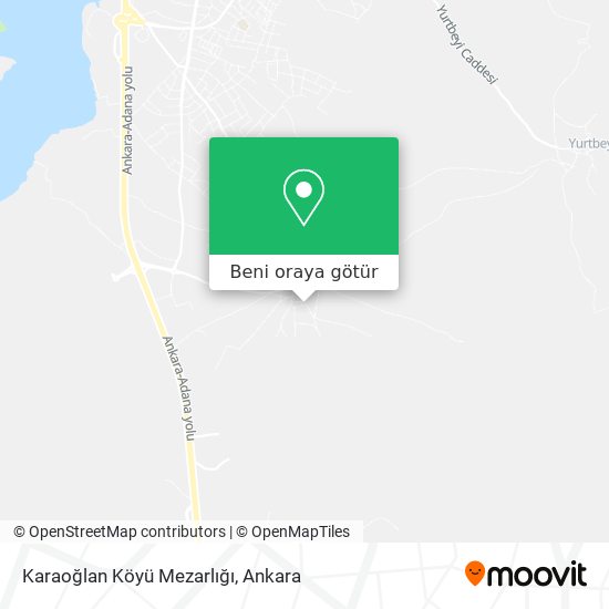 Karaoğlan Köyü Mezarlığı harita