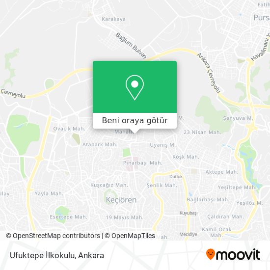 Ufuktepe İlkokulu harita