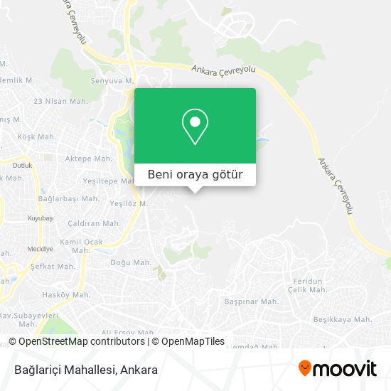 Bağlariçi Mahallesi harita