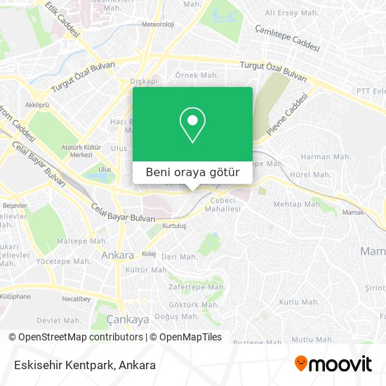 Eskisehir Kentpark harita