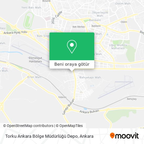 Torku Ankara Bölge Müdürlüğü Depo harita