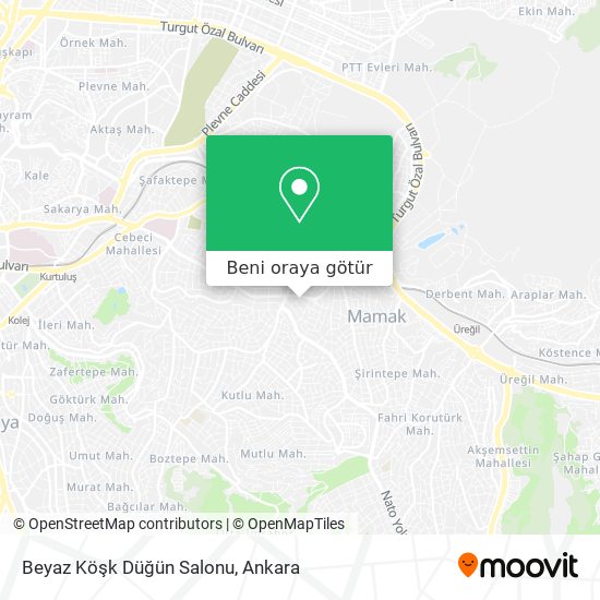 Beyaz Köşk Düğün Salonu harita