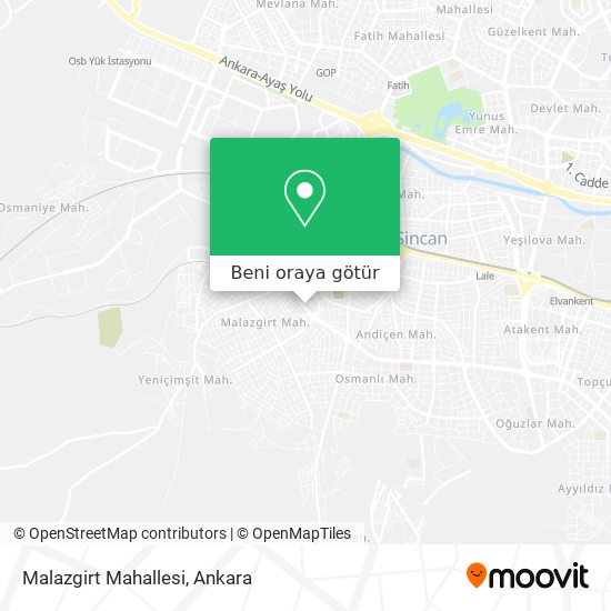 Malazgirt Mahallesi harita