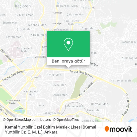 Kemal Yurtbilir Özel Eğitim Meslek Lisesi (Kemal Yurtbilir Öz. E. M. L.) harita