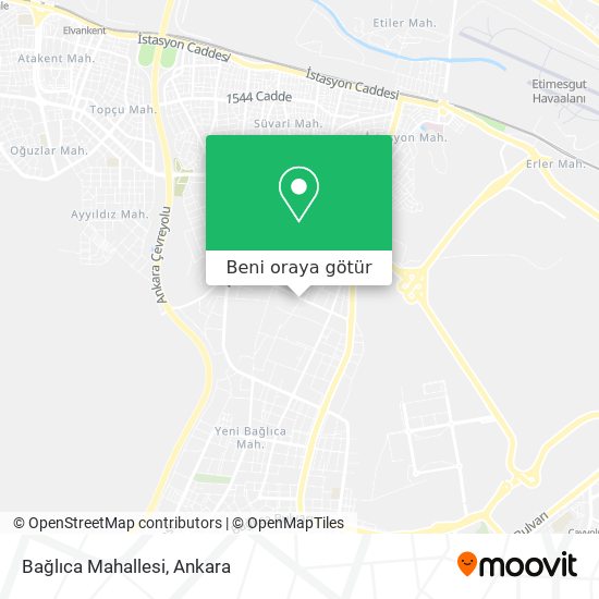 Bağlıca Mahallesi harita