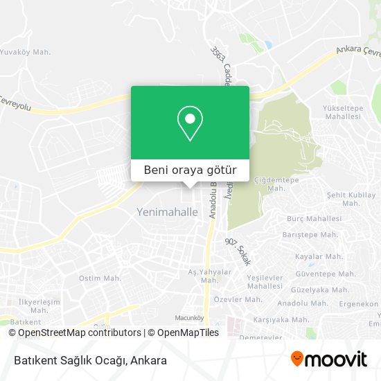 Batıkent Sağlık Ocağı harita