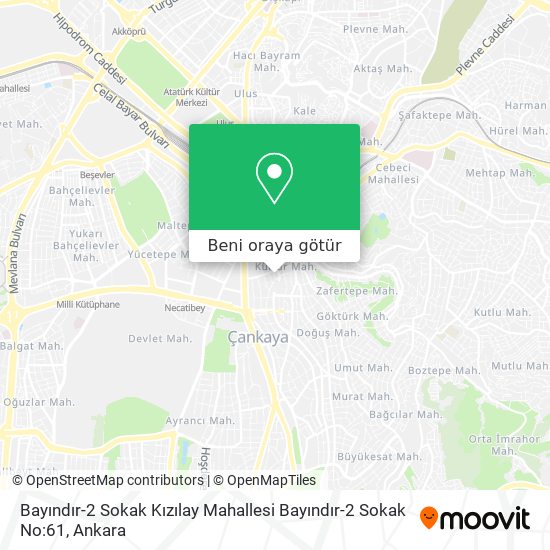 Bayındır-2 Sokak Kızılay Mahallesi Bayındır-2 Sokak No:61 harita