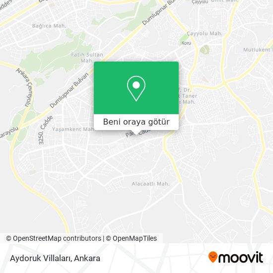 Aydoruk Villaları harita