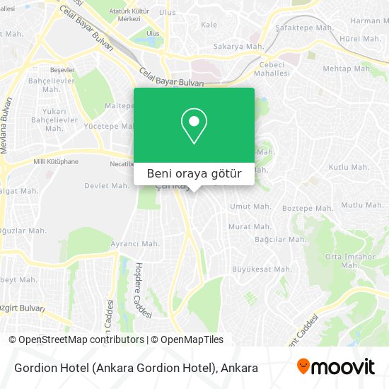 Gordion Hotel (Ankara Gordion Hotel) harita