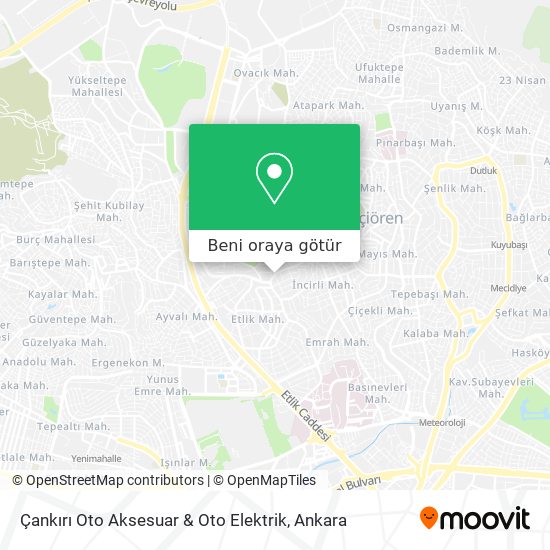 Çankırı Oto Aksesuar & Oto Elektrik harita