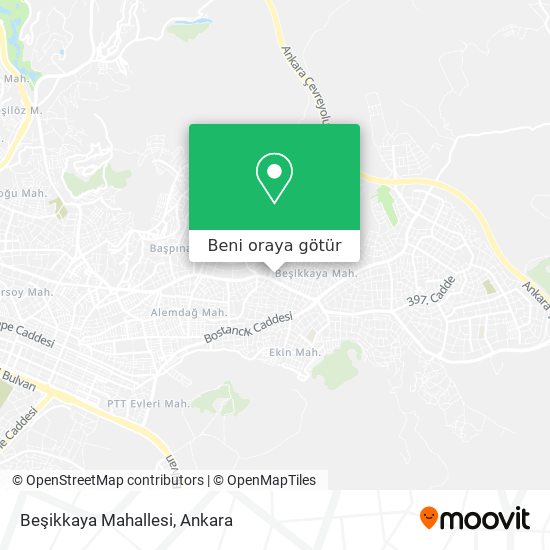 Beşikkaya Mahallesi harita