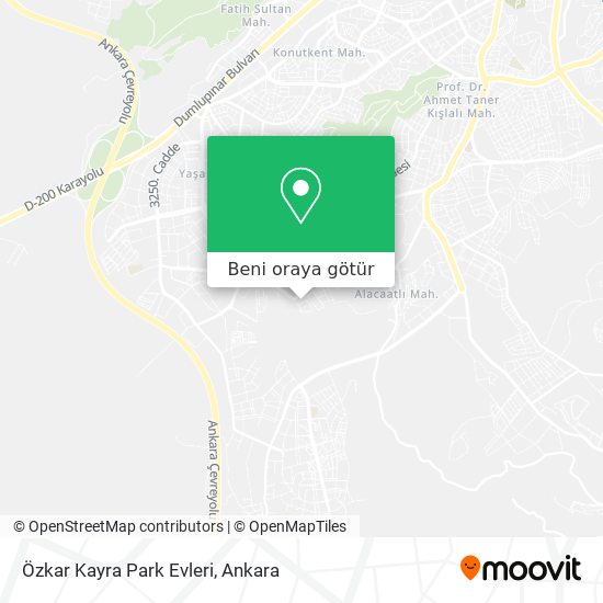 Özkar Kayra Park Evleri harita
