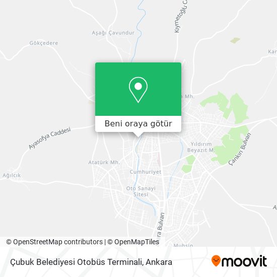 Çubuk Belediyesi Otobüs Terminali harita