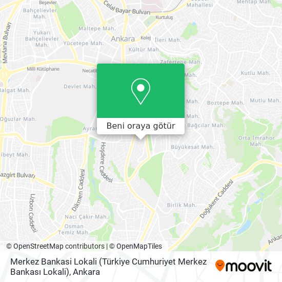 Merkez Bankasi Lokali (Türkiye Cumhuriyet Merkez Bankası Lokali) harita