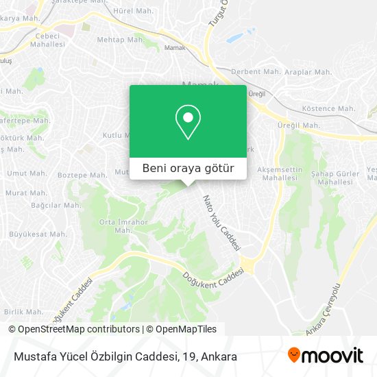 Mustafa Yücel Özbilgin Caddesi, 19 harita