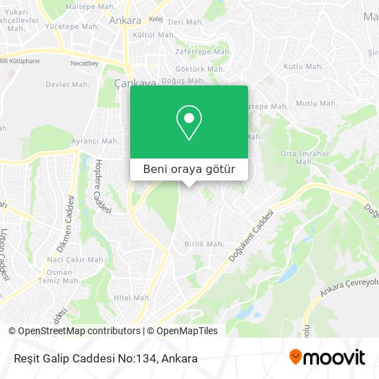Reşit Galip Caddesi No:134 harita