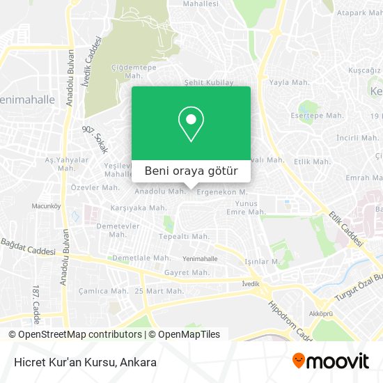 Hicret Kur'an Kursu harita