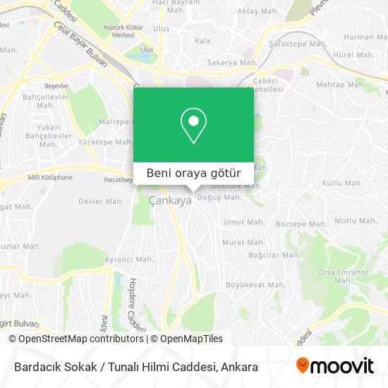 Bardacık Sokak / Tunalı Hilmi Caddesi harita