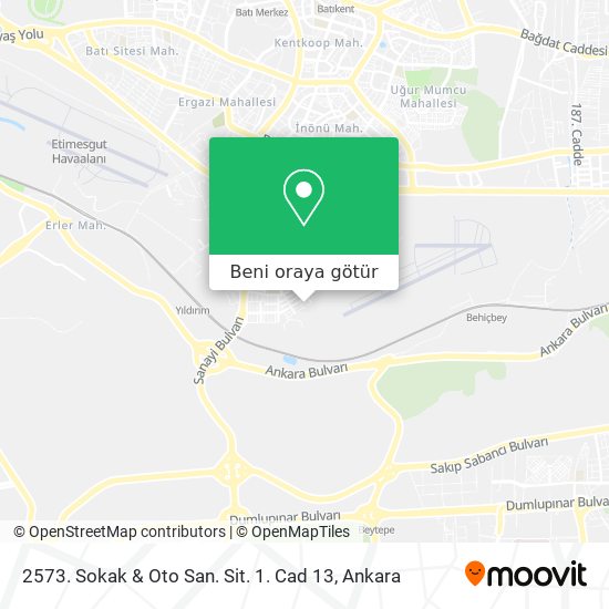 2573. Sokak & Oto San. Sit. 1. Cad 13 harita