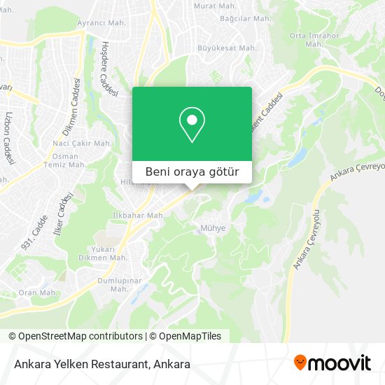 Ankara Yelken Restaurant harita