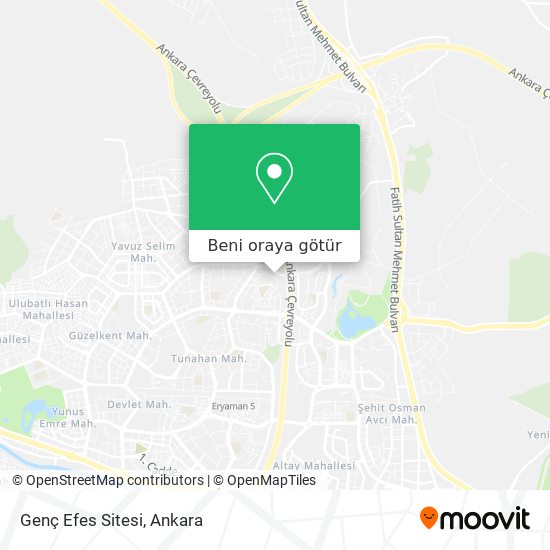 Genç Efes Sitesi harita