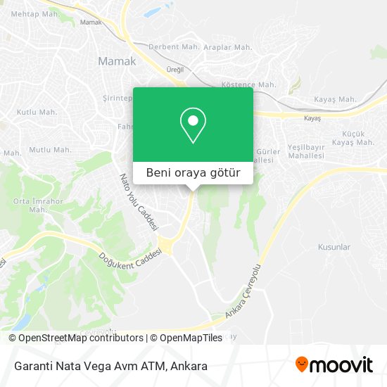Garanti Nata Vega Avm ATM harita