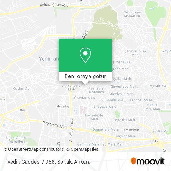 İvedik Caddesi / 958. Sokak harita