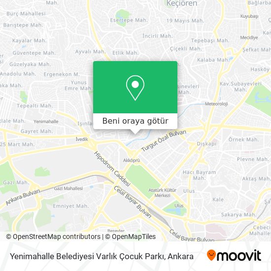 Yenimahalle Belediyesi Varlık Çocuk Parkı harita