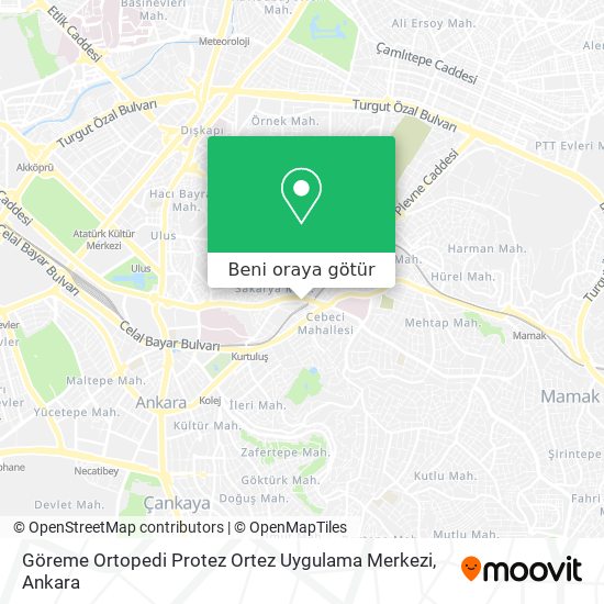 Göreme Ortopedi Protez Ortez Uygulama Merkezi harita