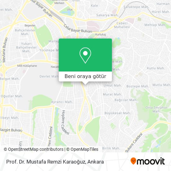 Prof. Dr. Mustafa Remzi Karaoğuz harita