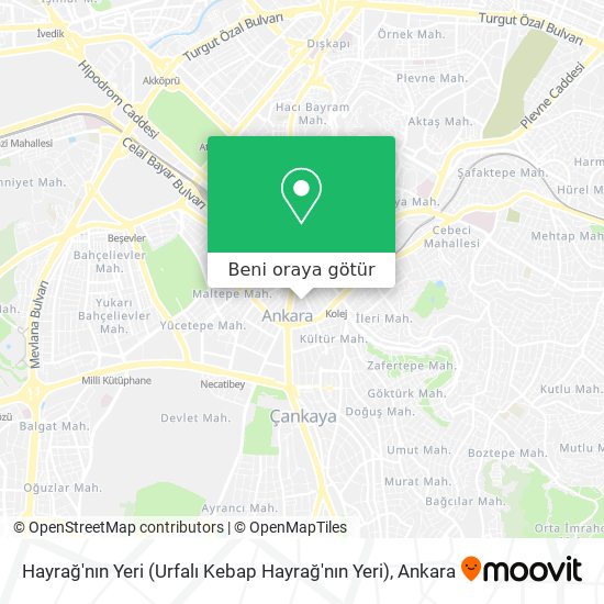 Hayrağ'nın Yeri (Urfalı Kebap Hayrağ'nın Yeri) harita