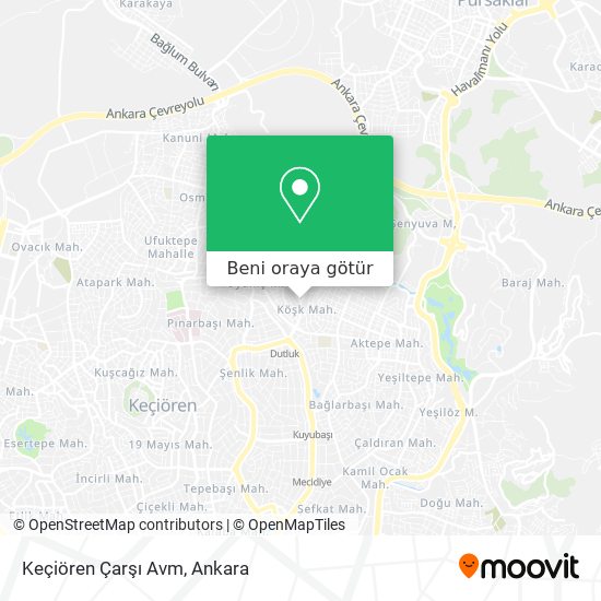 Keçiören Çarşı Avm harita