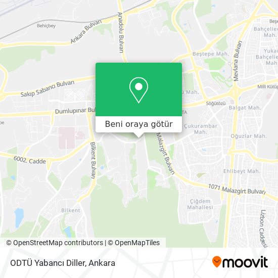 ODTÜ Yabancı Diller harita