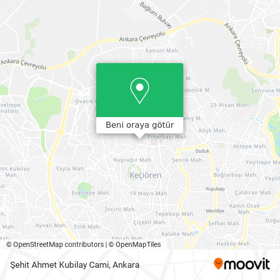 Şehit Ahmet Kubilay Cami harita