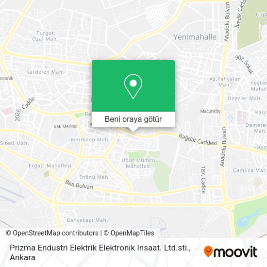 Prizma Endustri Elektrik Elektronik Insaat. Ltd.sti. harita