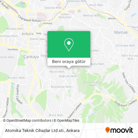 Atomika Teknik Cihazlar Ltd.sti. harita