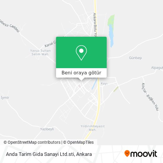 Anda Tarim Gida Sanayi Ltd.sti harita