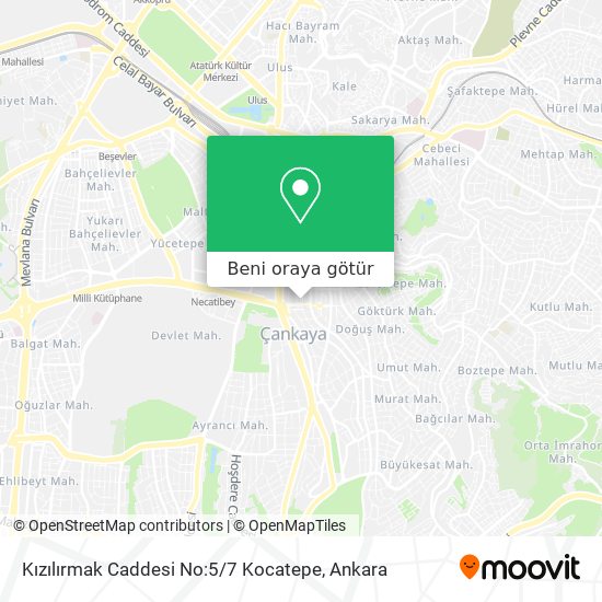 Kızılırmak Caddesi No:5 / 7 Kocatepe harita